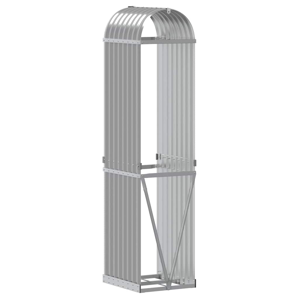 Portaceppi Grigio Chiaro 40x45x170 cm in Acciaio Zincato