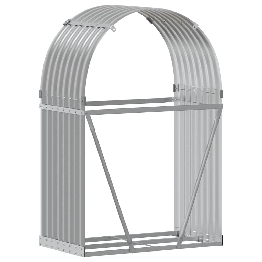 Portaceppi Grigio Chiaro 80x45x120 cm in Acciaio Zincato
