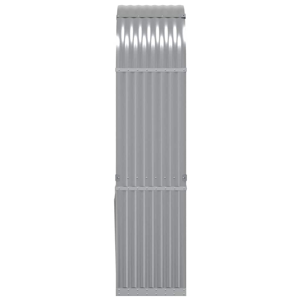 Portaceppi Grigio Chiaro 80x45x190 cm in Acciaio Zincato