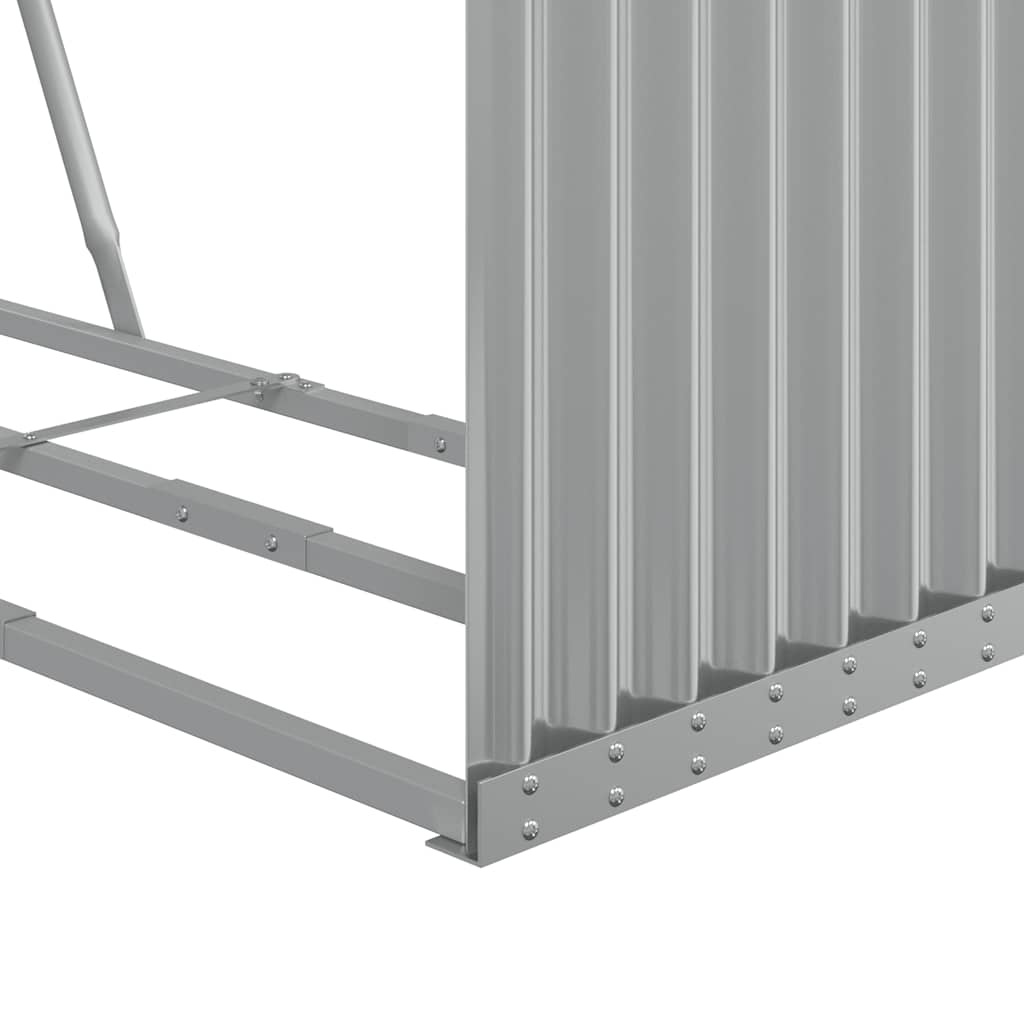 Portaceppi Grigio Chiaro 120x45x140 cm in Acciaio Zincato