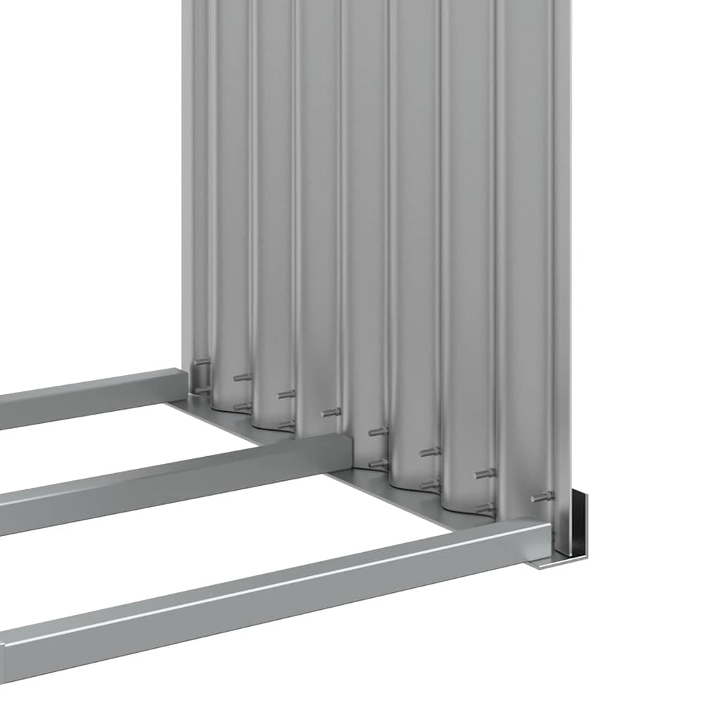 Portaceppi Grigio Chiaro 120x45x210 cm in Acciaio Zincato