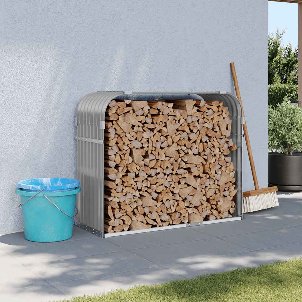 Portaceppi Grigio Chiaro 120x45x100 cm in Acciaio Zincato