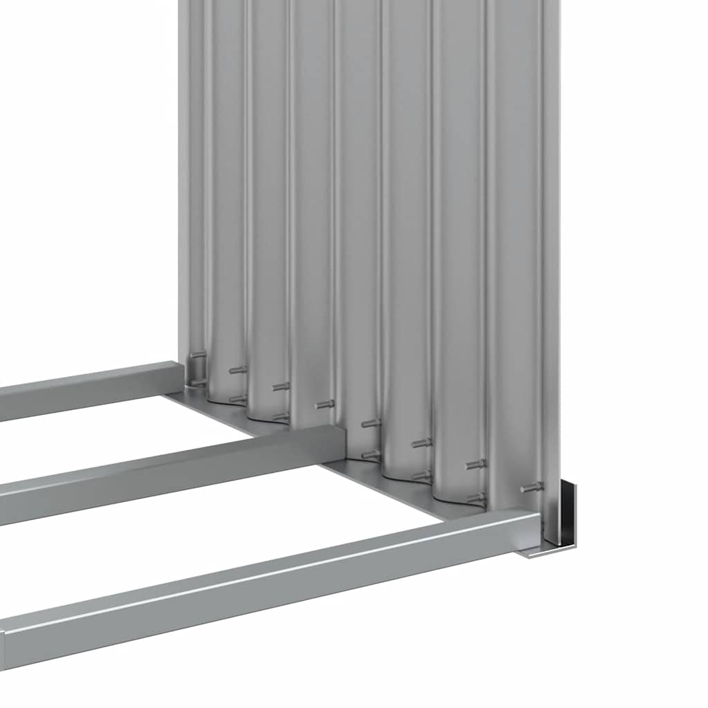 Portaceppi Grigio Chiaro 120x45x100 cm in Acciaio Zincato