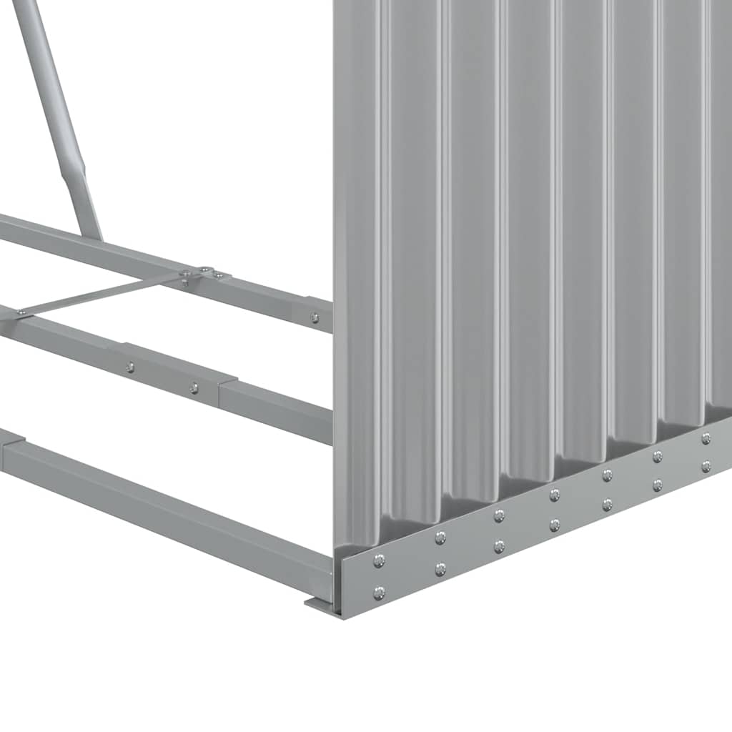 Portaceppi Grigio Chiaro 120x45x100 cm in Acciaio Zincato