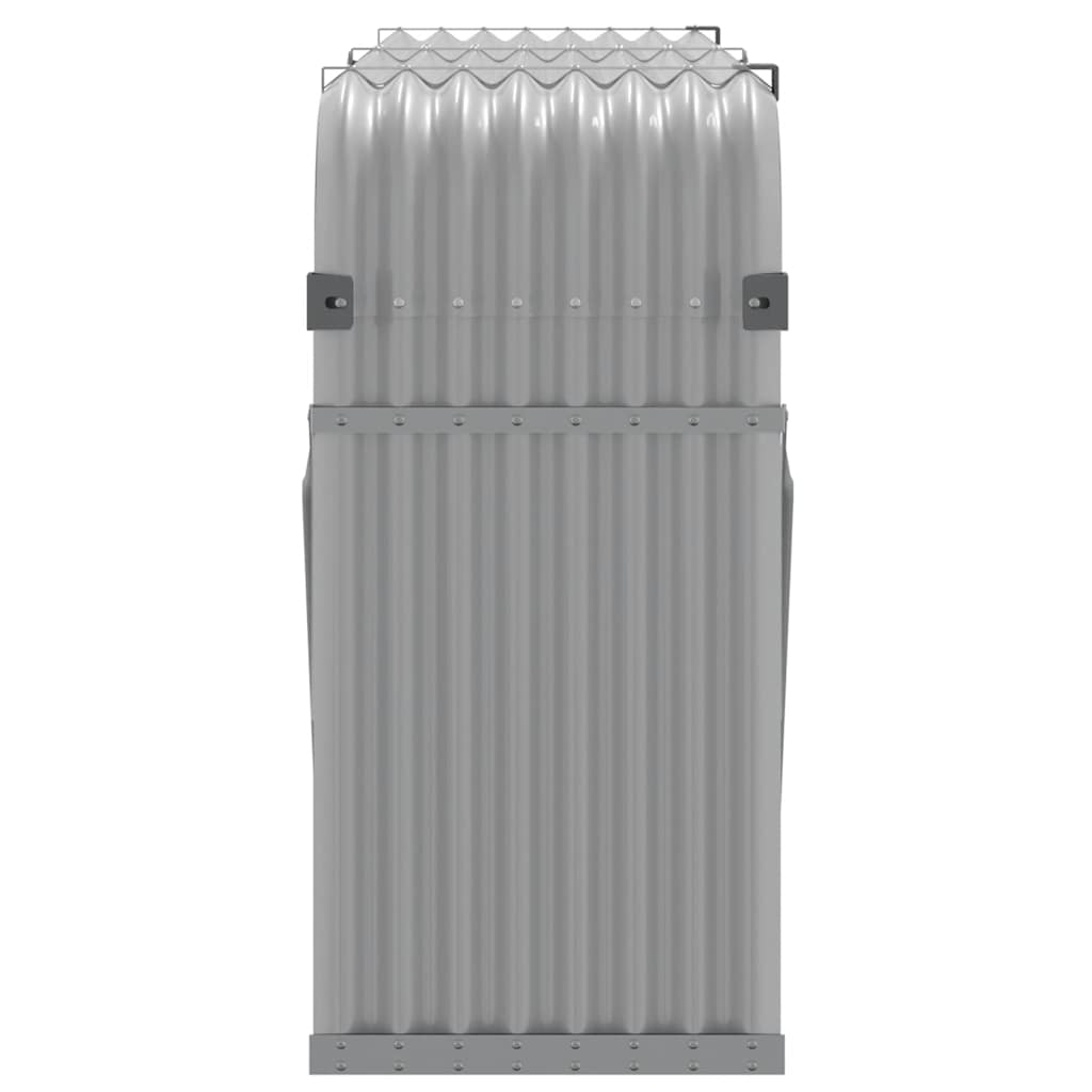 Portaceppi Grigio Chiaro 180x45x100 cm in Acciaio Zincato