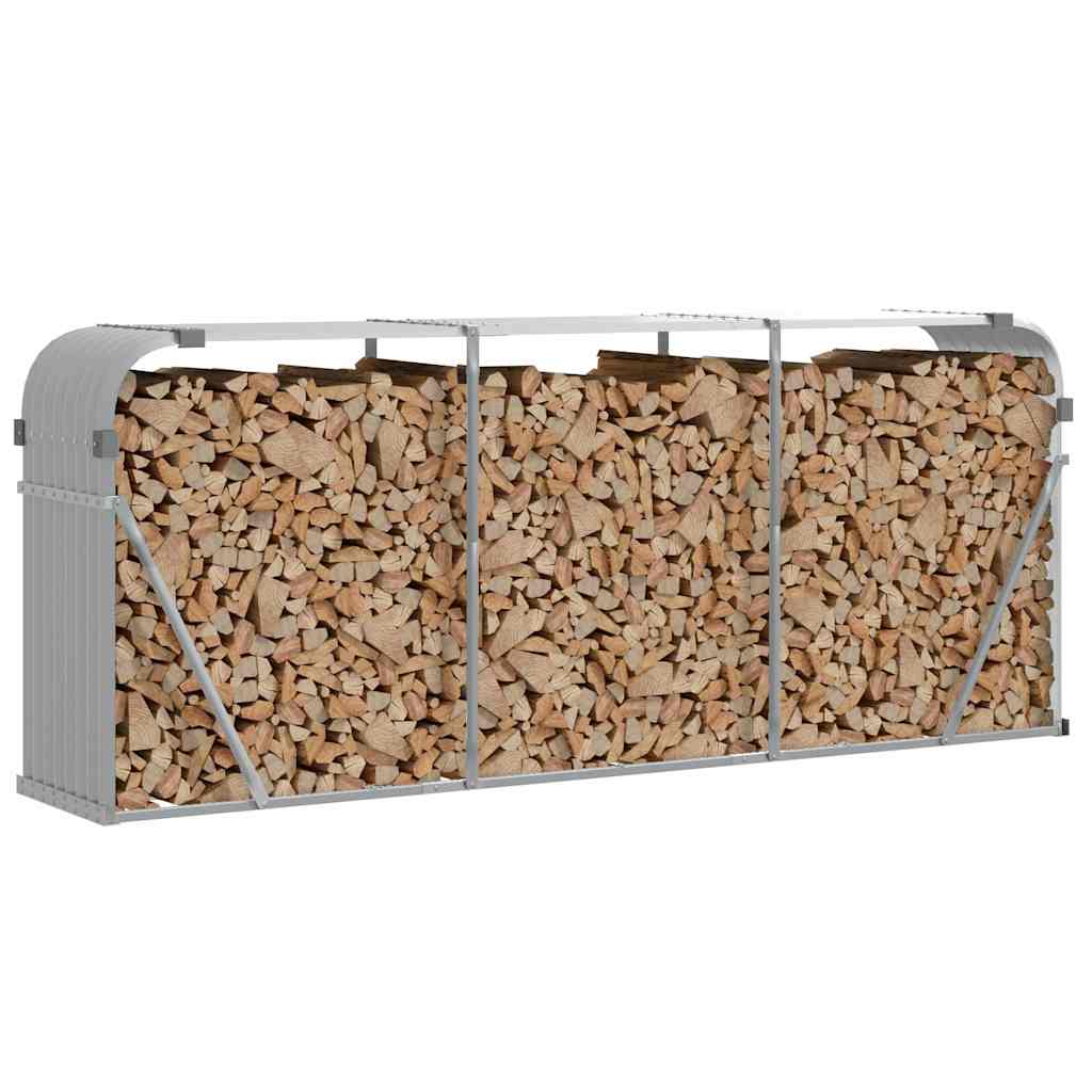 Portaceppi Grigio Chiaro 234x45x100 cm in Acciaio Zincato