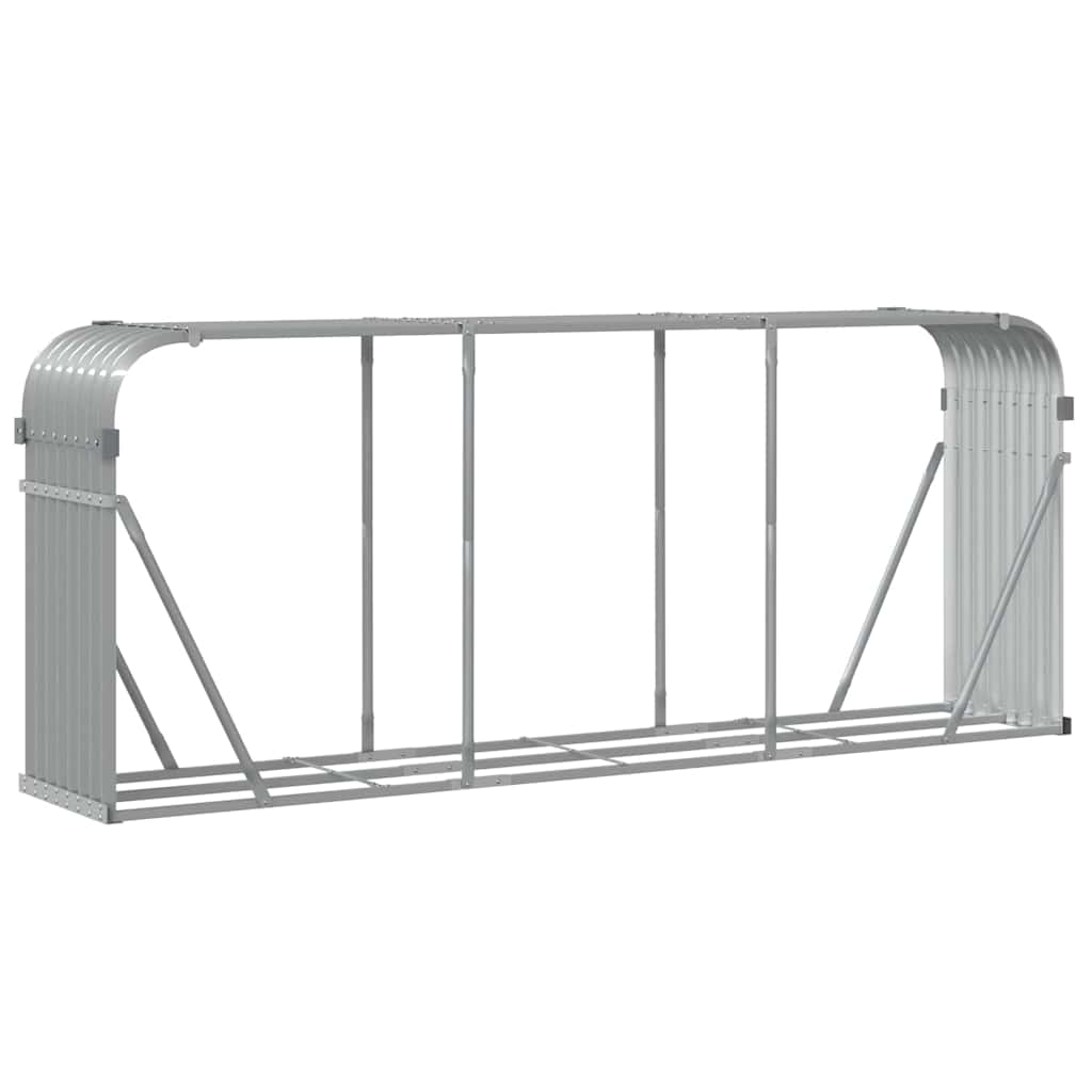 Portaceppi Grigio Chiaro 234x45x100 cm in Acciaio Zincato