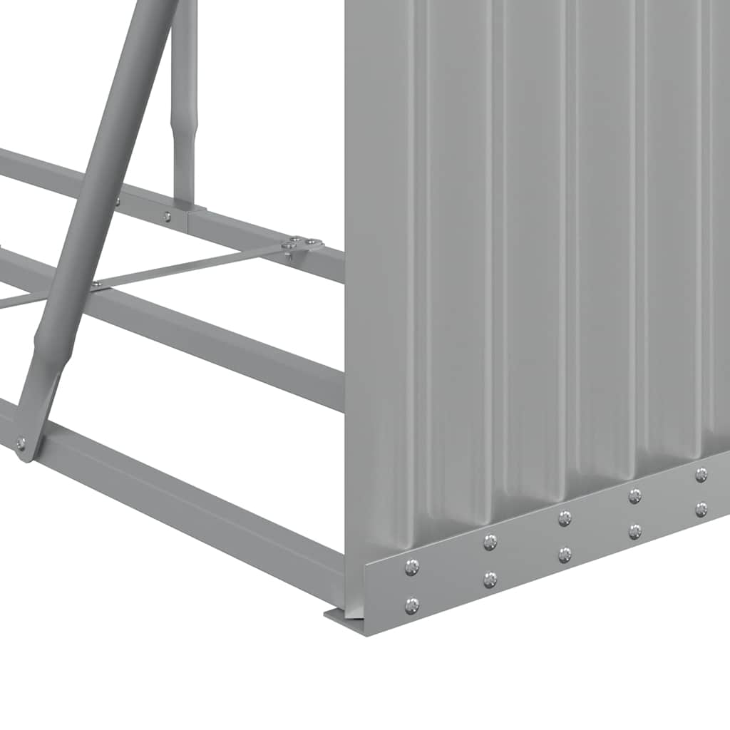 Portaceppi Grigio Chiaro 234x45x100 cm in Acciaio Zincato