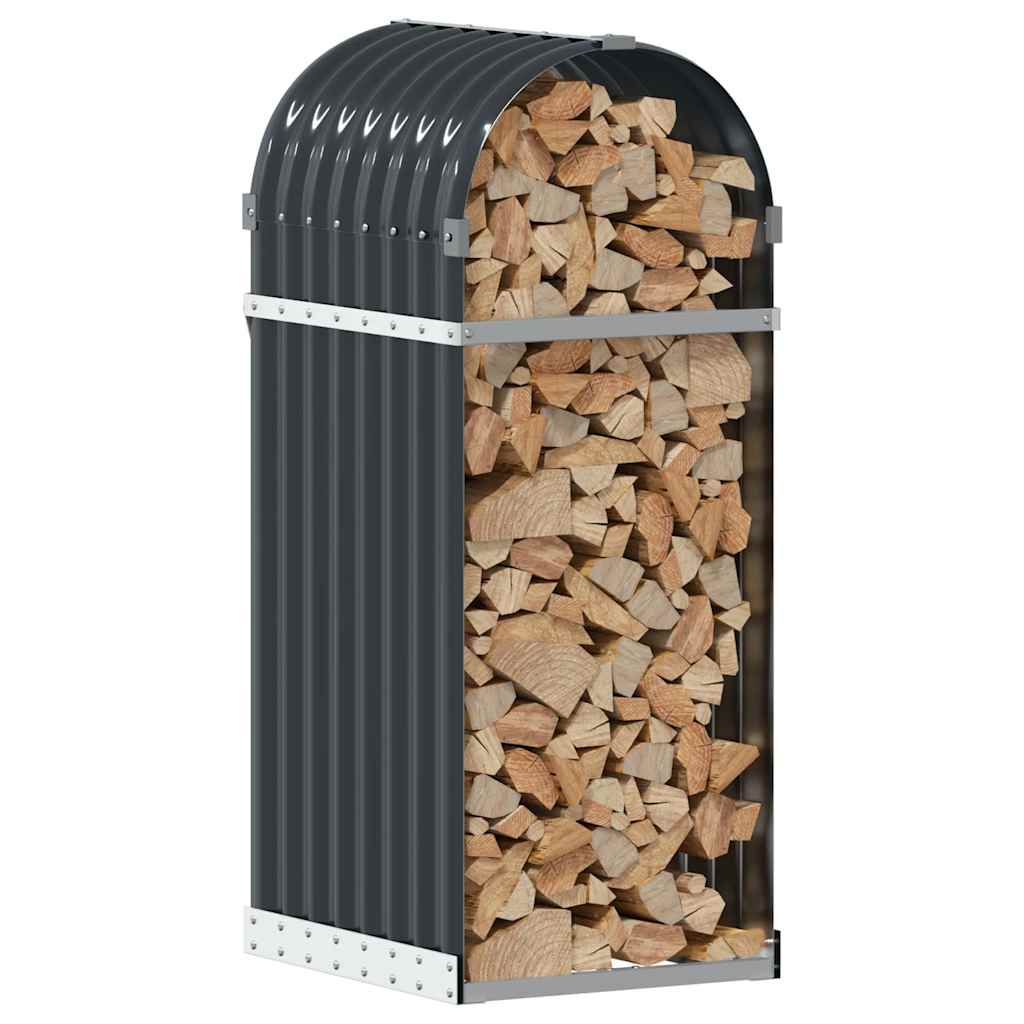 Portalegna Antracite 40x45x100 cm Acciaio Zincato
