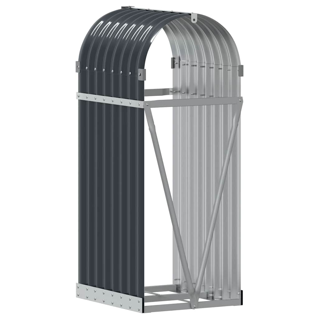 Portalegna Antracite 40x45x100 cm Acciaio Zincato