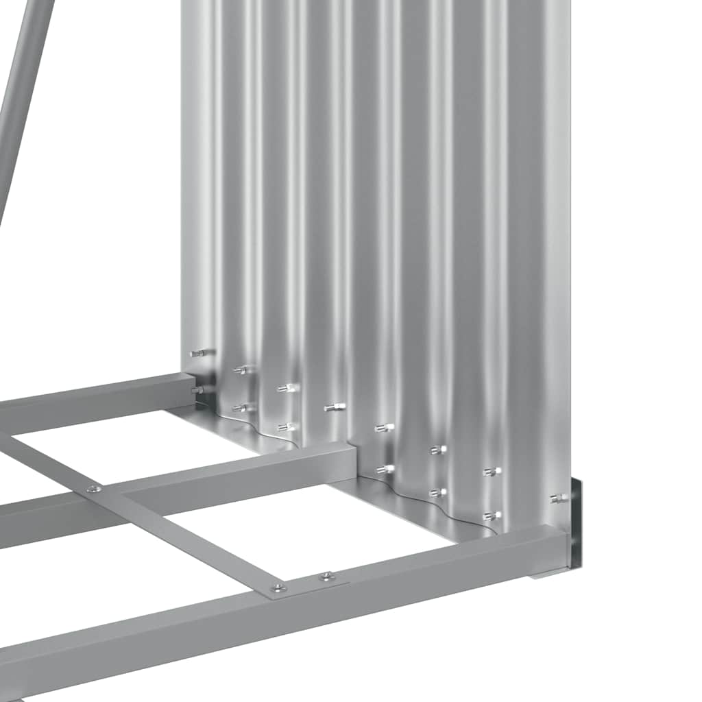Portalegna Antracite 40x45x100 cm Acciaio Zincato
