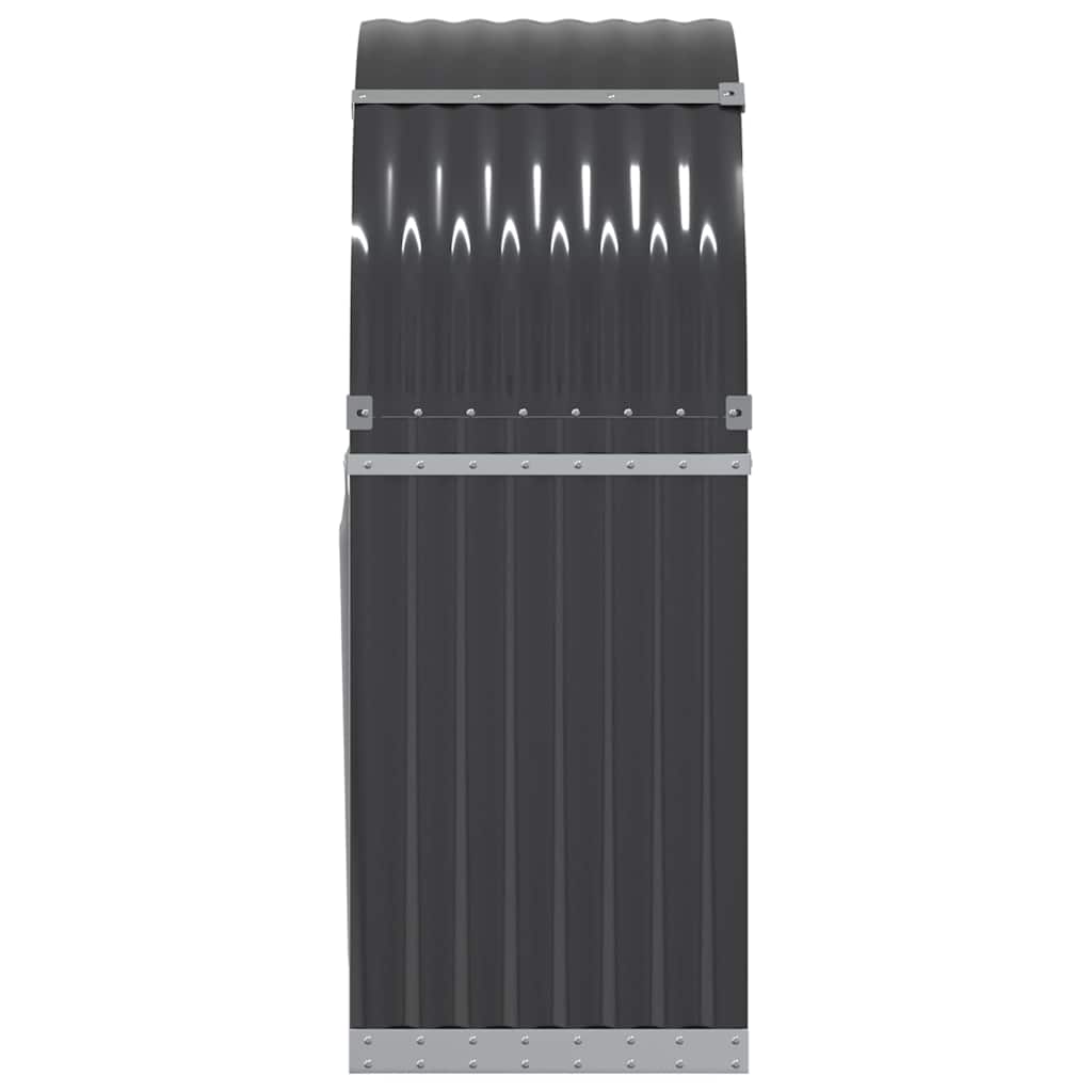 Portalegna Antracite 80x45x120 cm Acciaio Zincato
