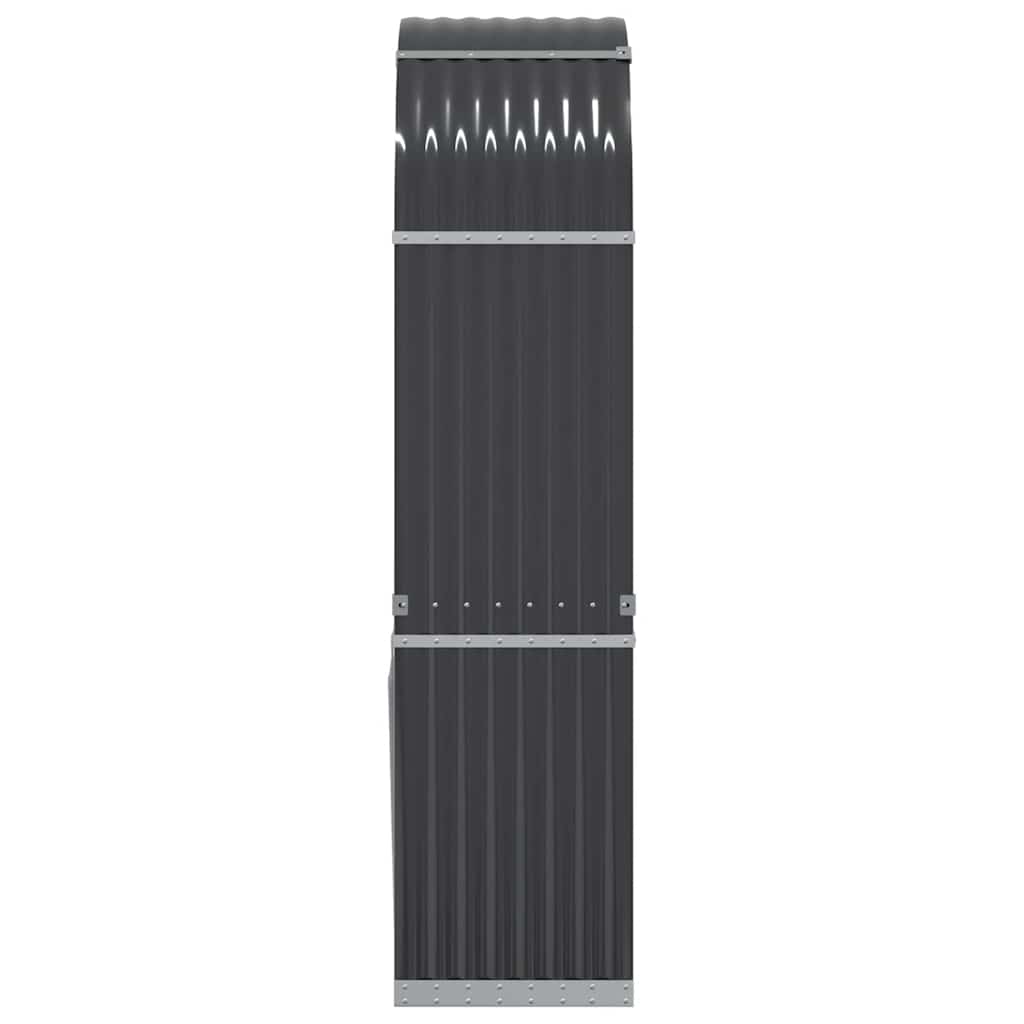 Portalegna Antracite 80x45x190 cm Acciaio Zincato