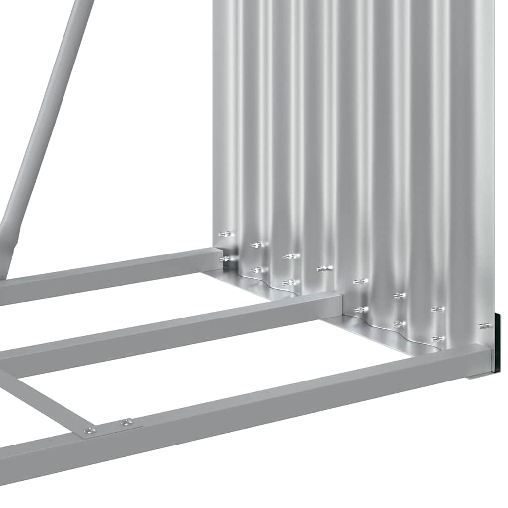 Portalegna Antracite 80x45x190 cm Acciaio Zincato