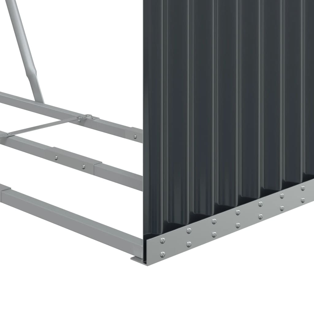 Portalegna Antracite 120x45x140 cm Acciaio Zincato