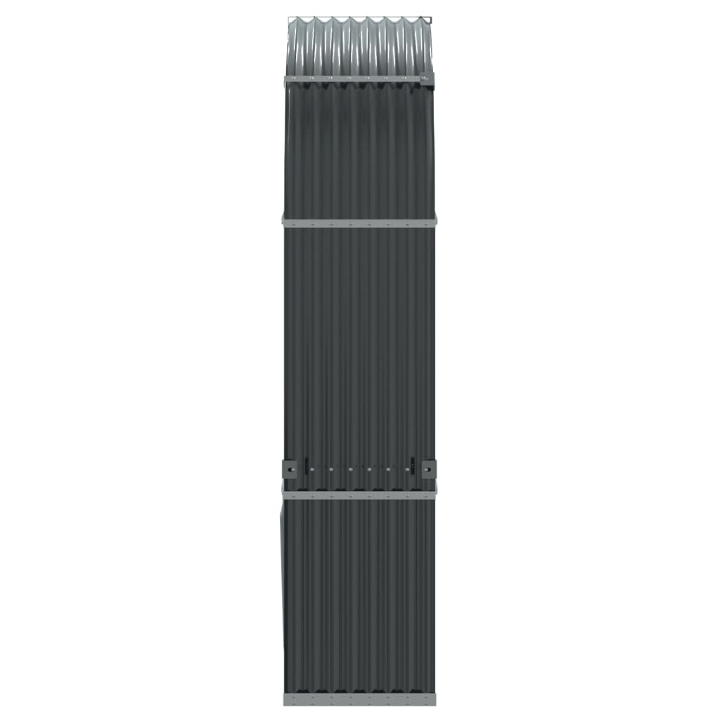 Portalegna Antracite 120x45x210 cm Acciaio Zincato