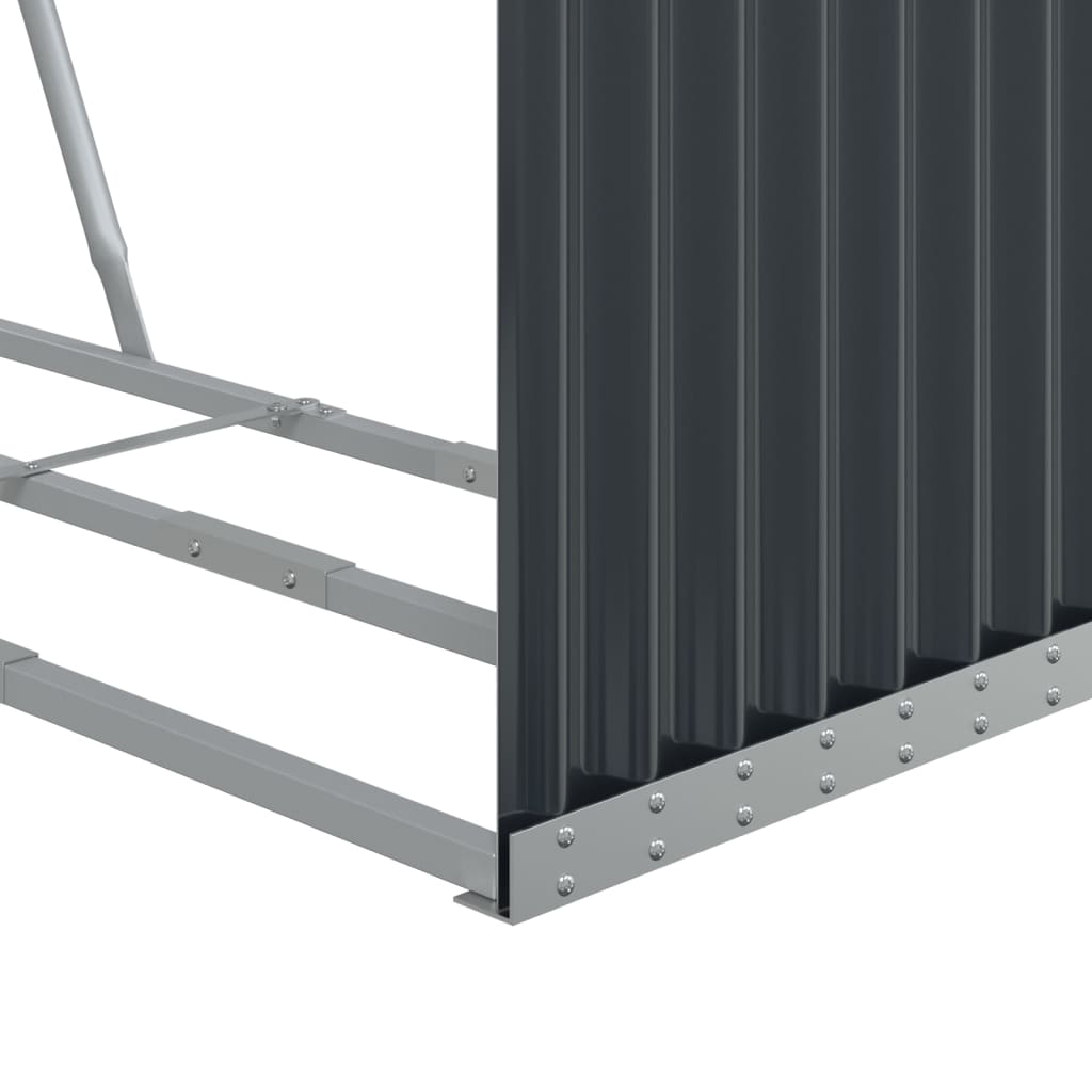Portalegna Antracite 120x45x210 cm Acciaio Zincato