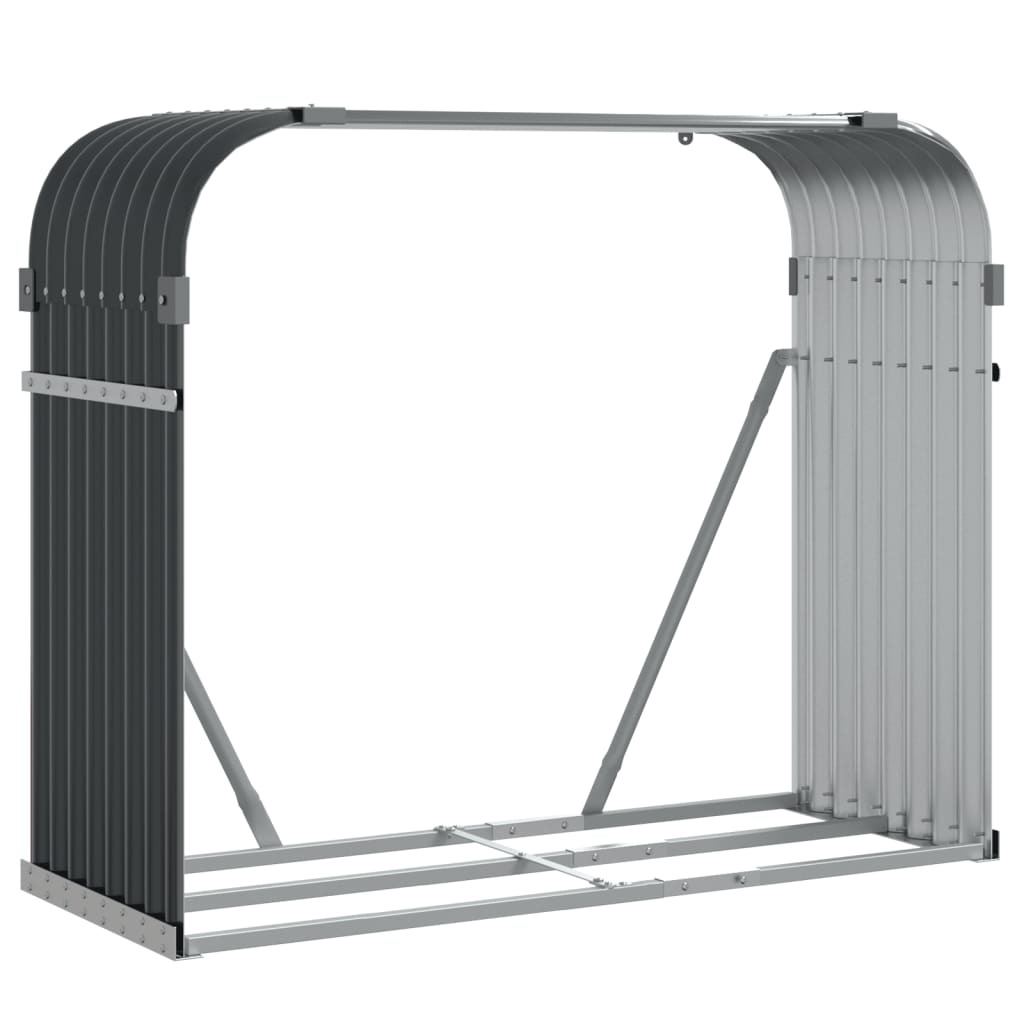 Portalegna Antracite 120x45x100 cm Acciaio Zincato