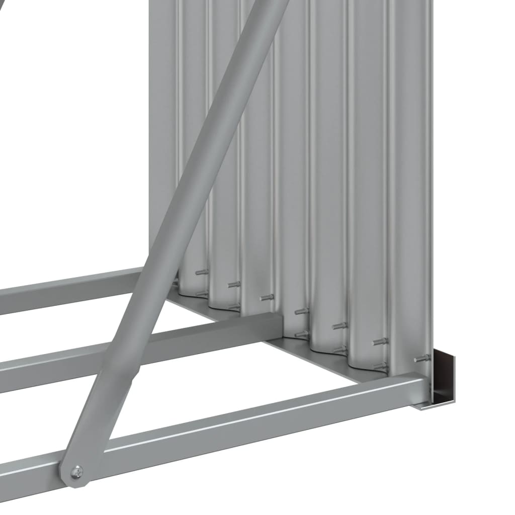 Portaceppi Antracite 180x45x100 cm in Acciaio Zincato