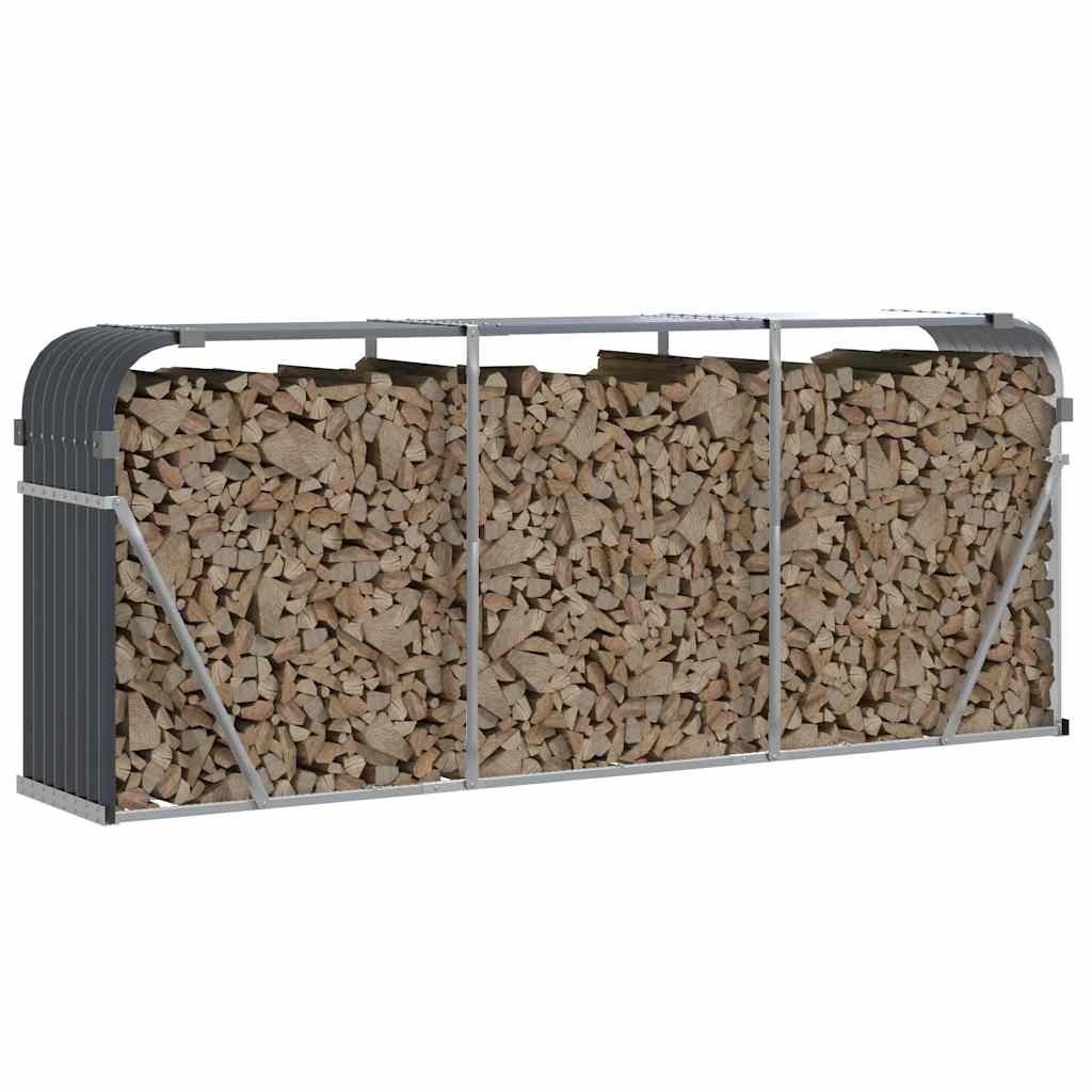 Portalegna Antracite 234x45x100 cm Acciaio Zincato
