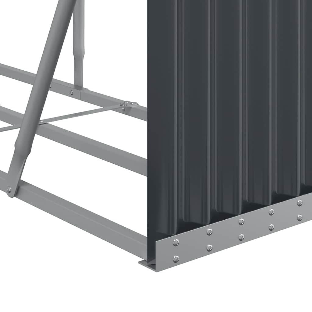 Portalegna Antracite 234x45x100 cm Acciaio Zincato