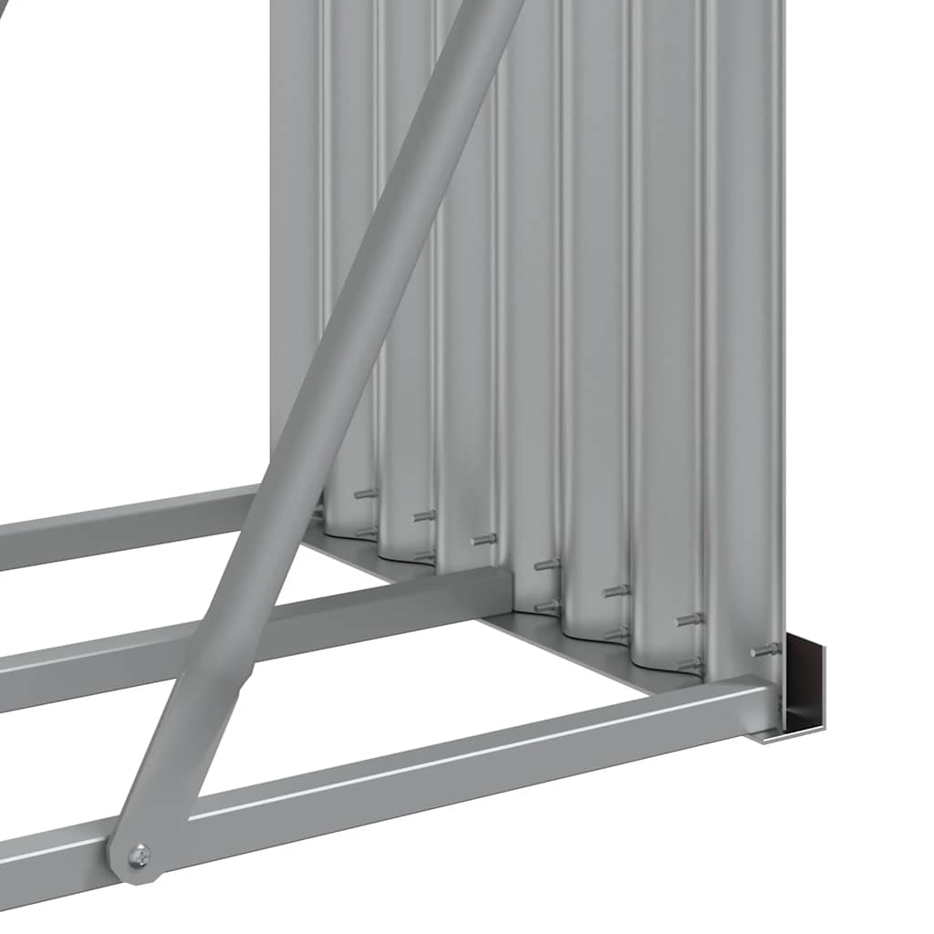 Portalegna Antracite 234x45x100 cm Acciaio Zincato