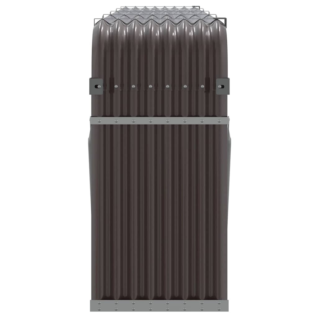 Portaceppi Marrone 300x45x100 cm in Acciaio Zincato