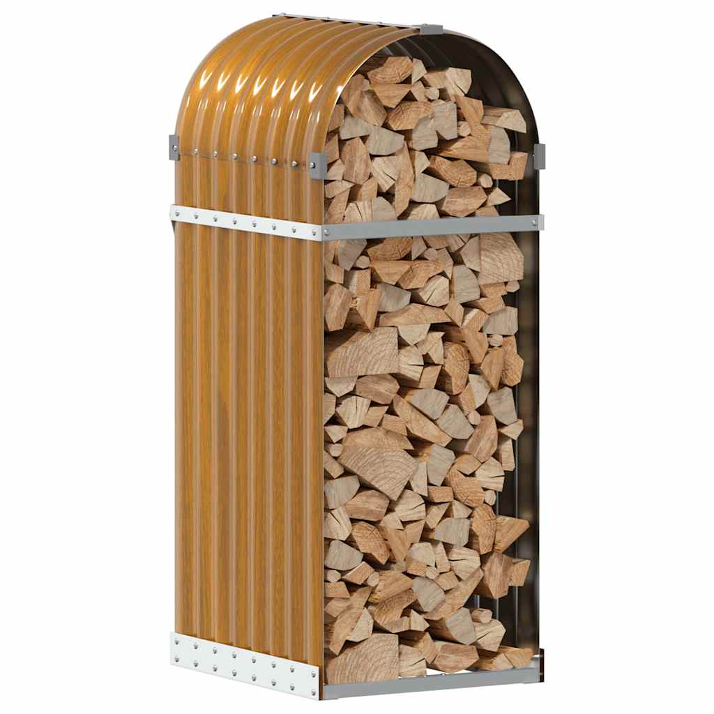 Portaceppi Effetto Legno 40x45x100 cm in Acciaio Zincato