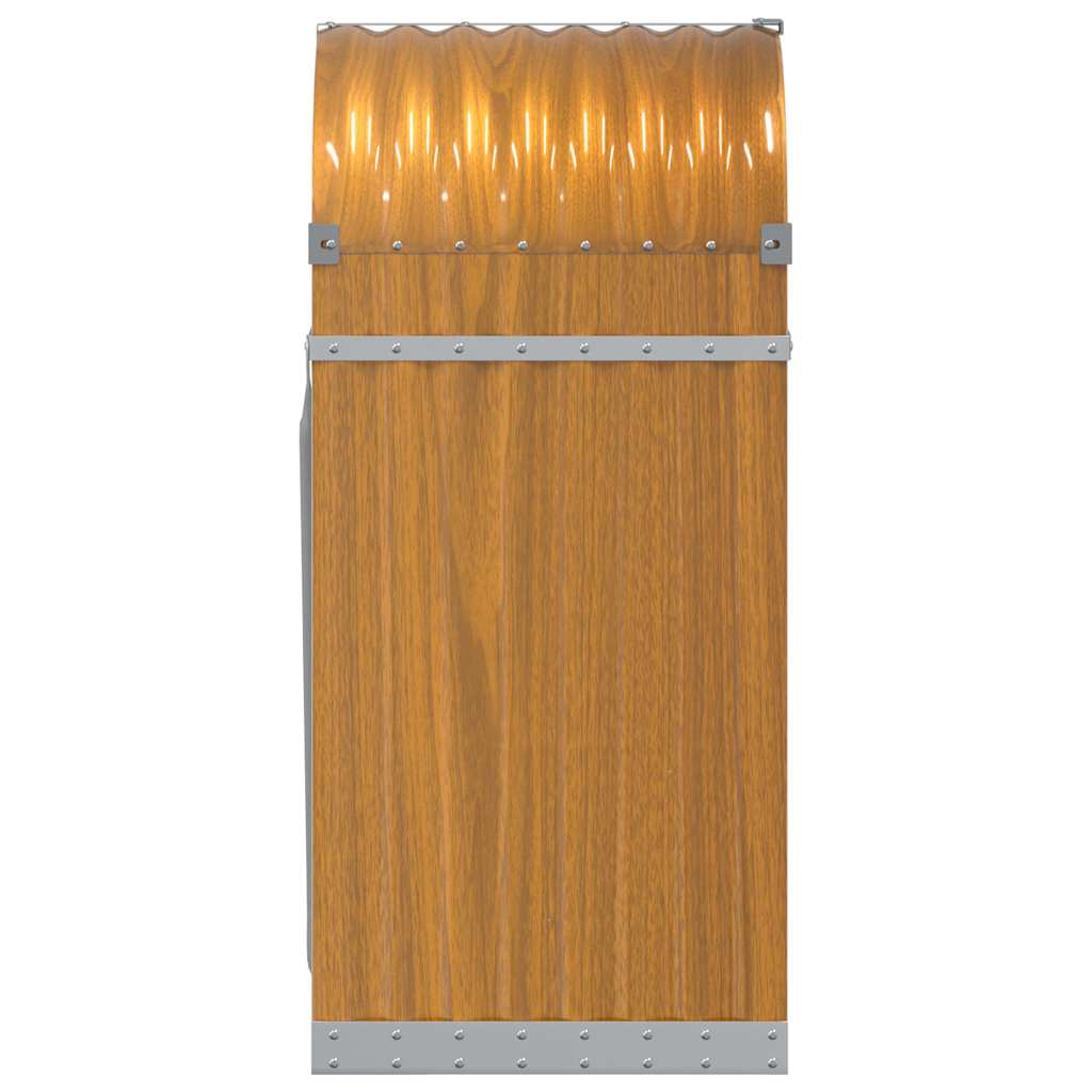 Portaceppi Effetto Legno 40x45x100 cm in Acciaio Zincato