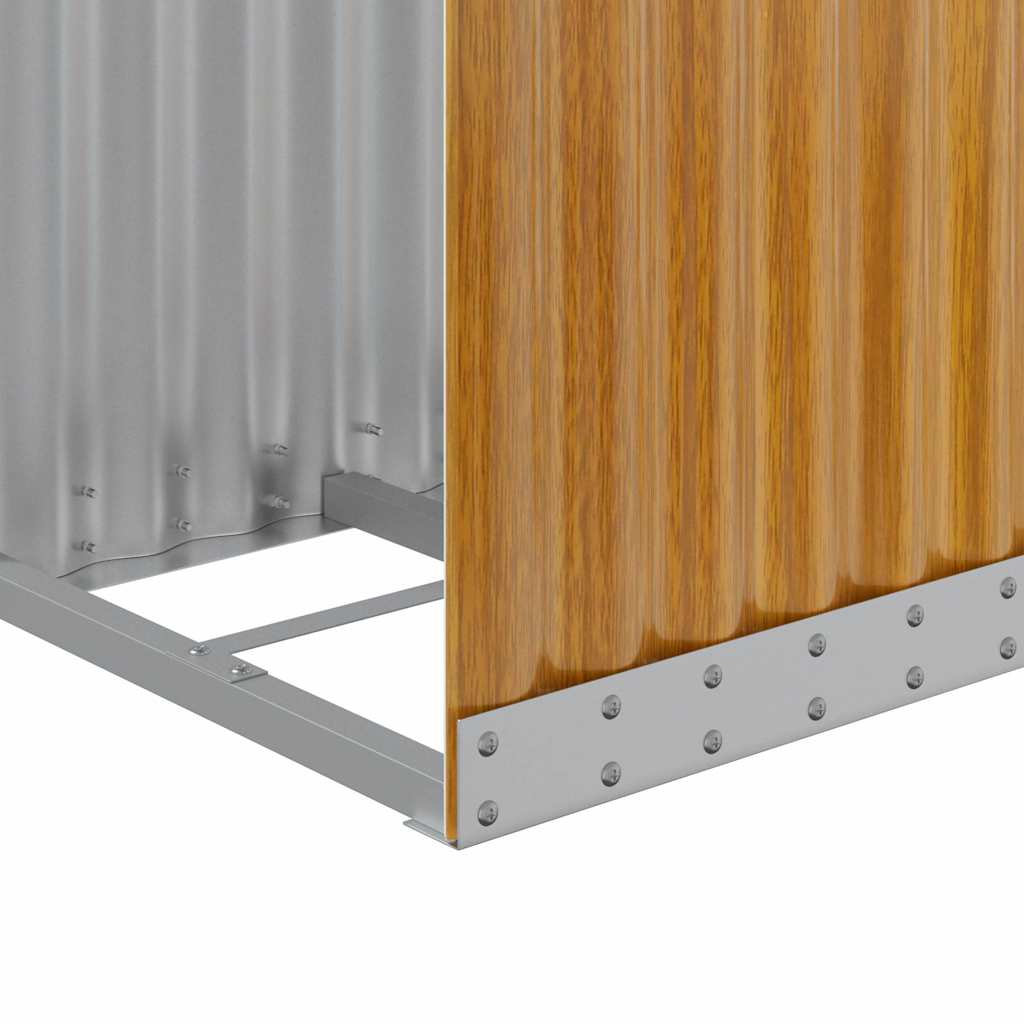 Portaceppi Effetto Legno 40x45x100 cm in Acciaio Zincato