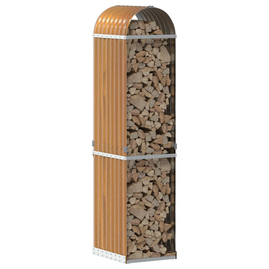 Portaceppi Effetto Legno 40x45x170 cm in Acciaio Zincato