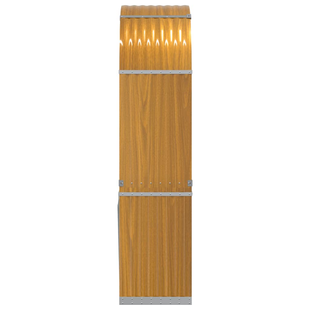 Portaceppi Effetto Legno 80x45x190 cm in Acciaio Zincato