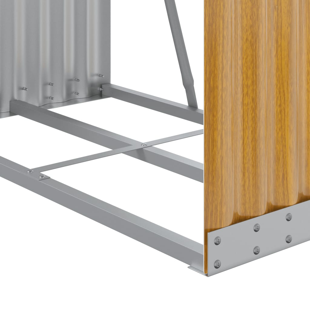 Portaceppi Effetto Legno 80x45x190 cm in Acciaio Zincato