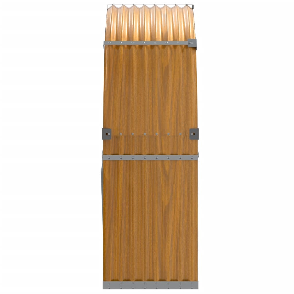 Portaceppi Effetto Legno 120x45x140 cm in Acciaio Zincato