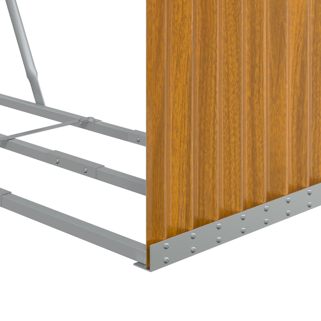 Portaceppi Effetto Legno 120x45x140 cm in Acciaio Zincato