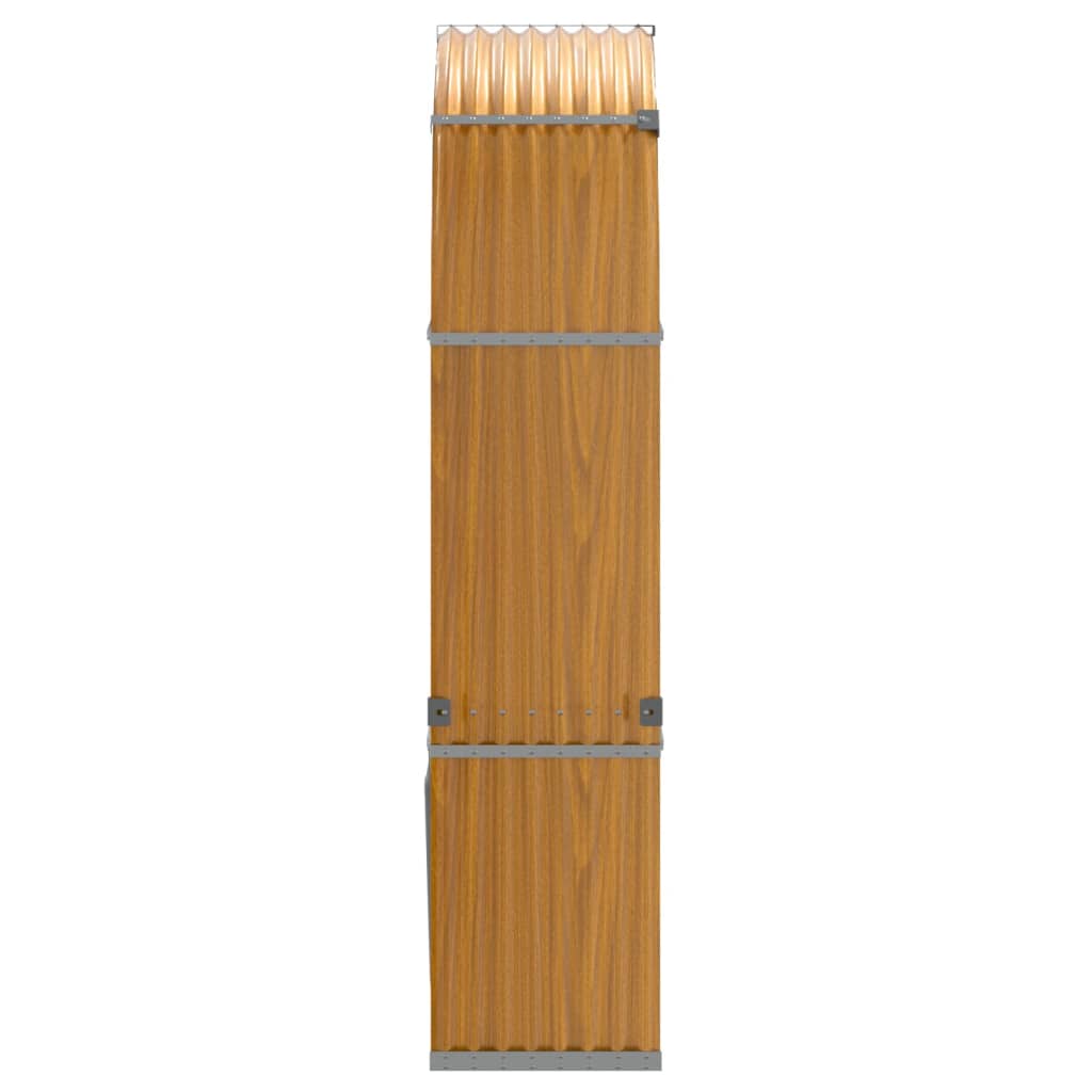 Portaceppi Effetto Legno 120x45x210 cm in Acciaio Zincato
