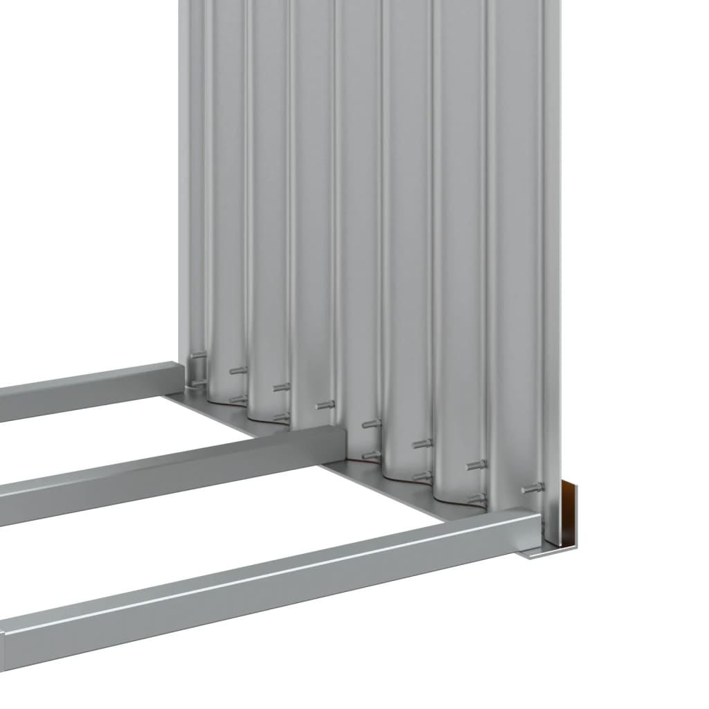 Portaceppi Effetto Legno 120x45x210 cm in Acciaio Zincato