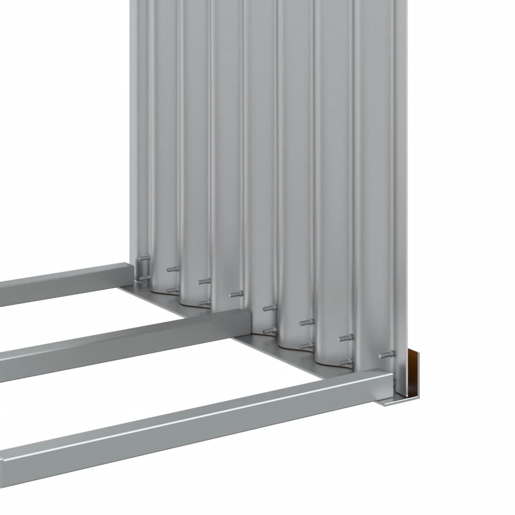 Portaceppi Effetto Legno 120x45x100 cm in Acciaio Zincato