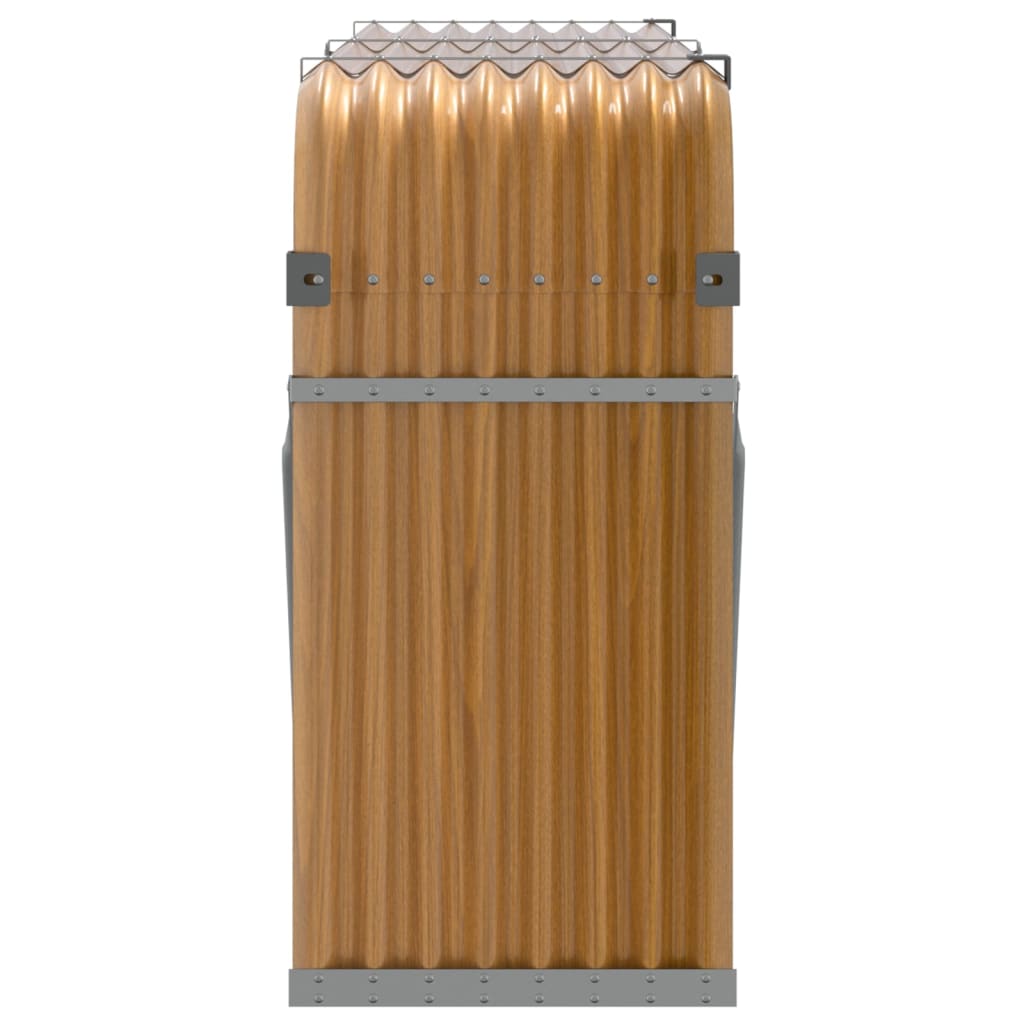 Portaceppi Effetto Legno 180x45x100 cm in Acciaio Zincato