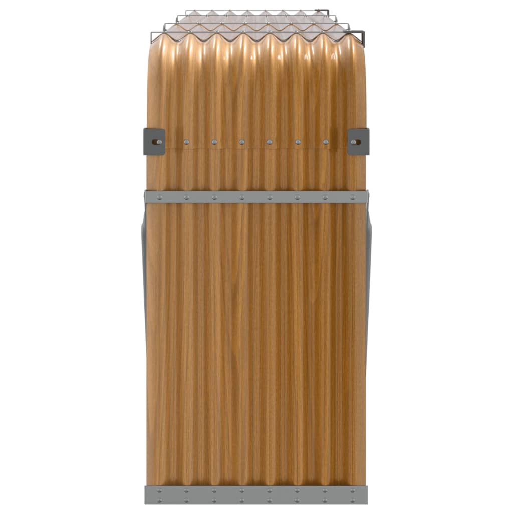 Portaceppi Effetto Legno 234x45x100 cm in Acciaio Zincato