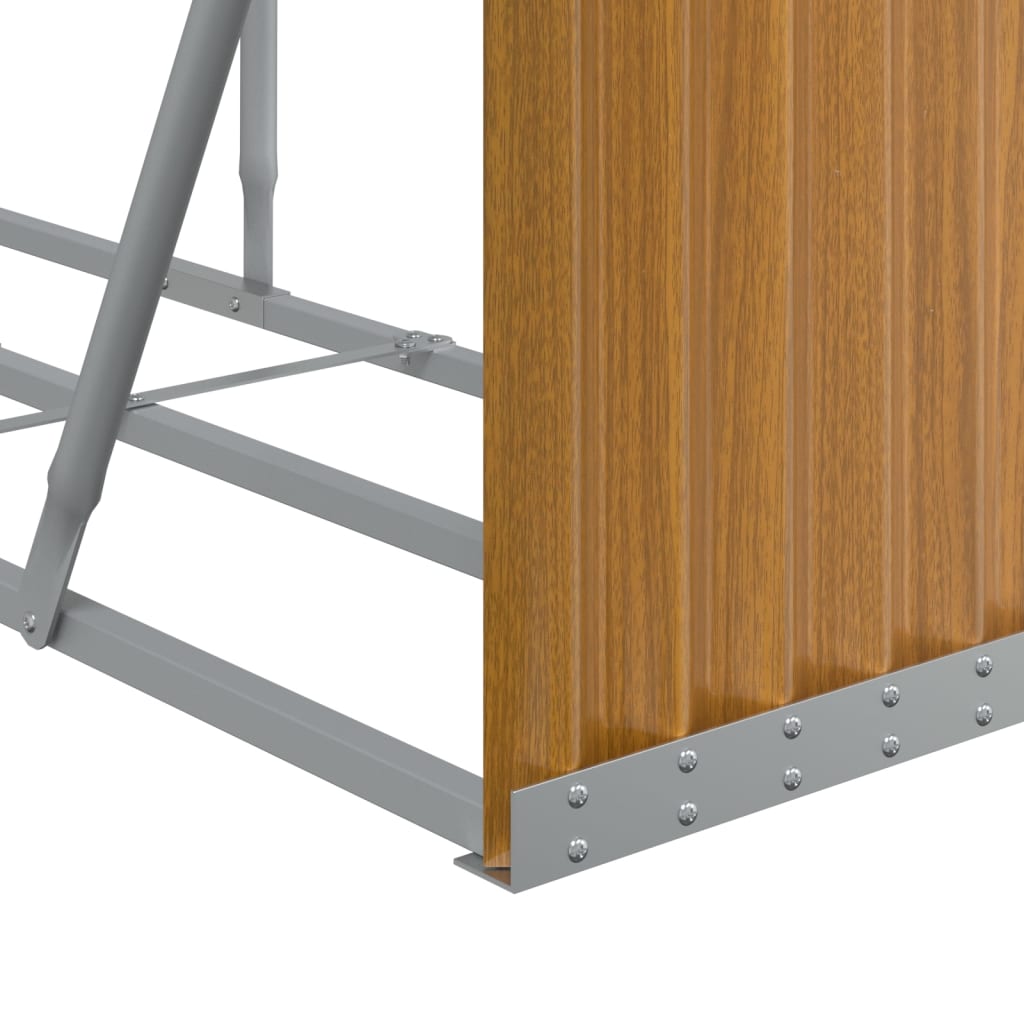 Portaceppi Effetto Legno 234x45x100 cm in Acciaio Zincato
