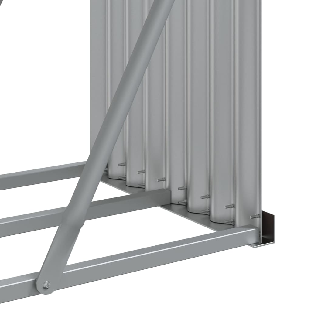 Portaceppi Effetto Legno 234x45x100 cm in Acciaio Zincato