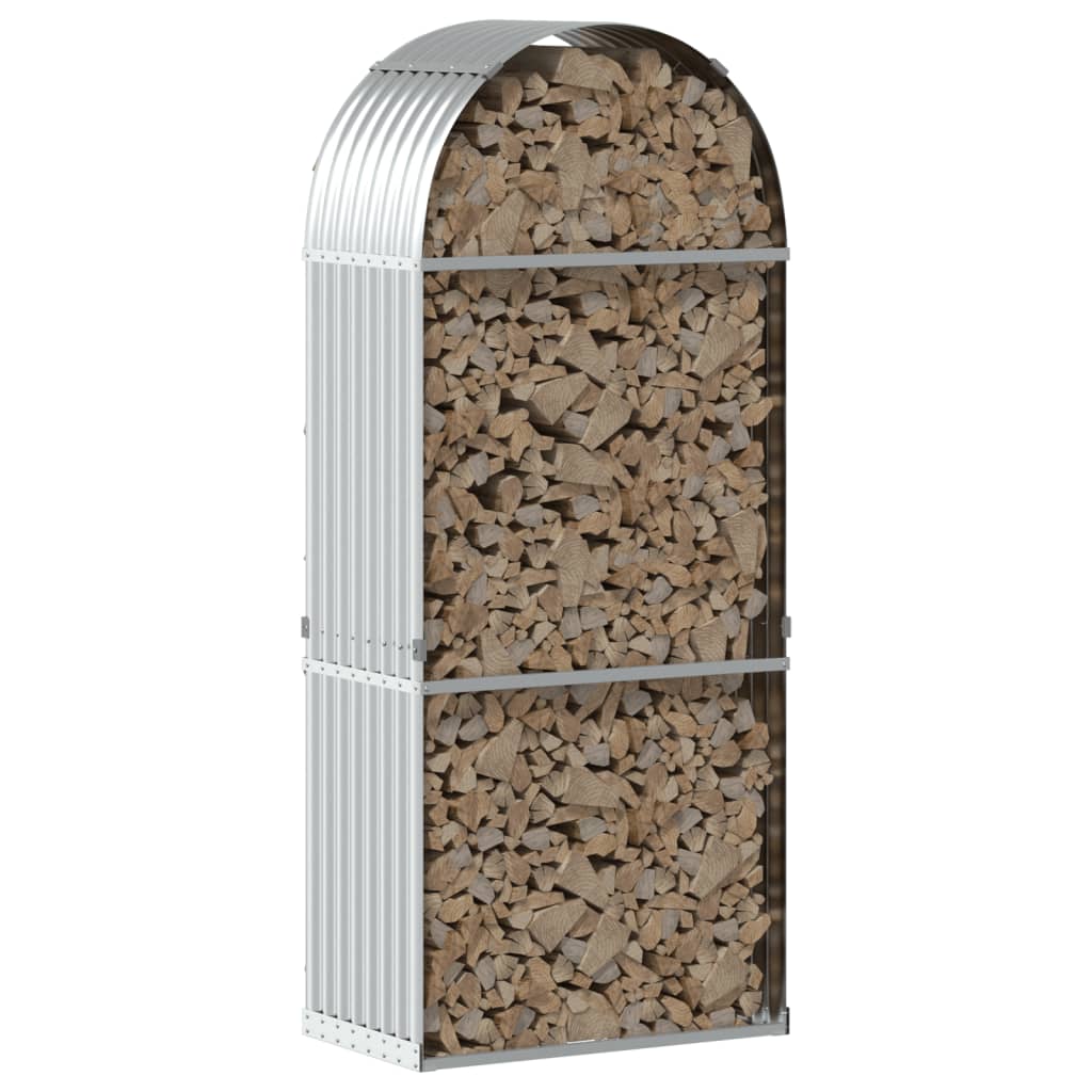 Portaceppi Argento 80x45x190 cm in Acciaio Zincato