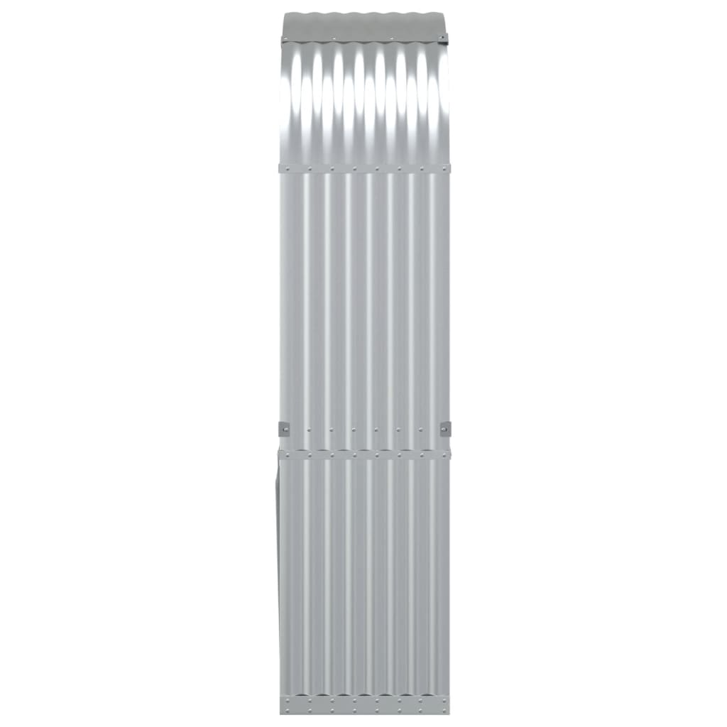Portaceppi Argento 80x45x190 cm in Acciaio Zincato