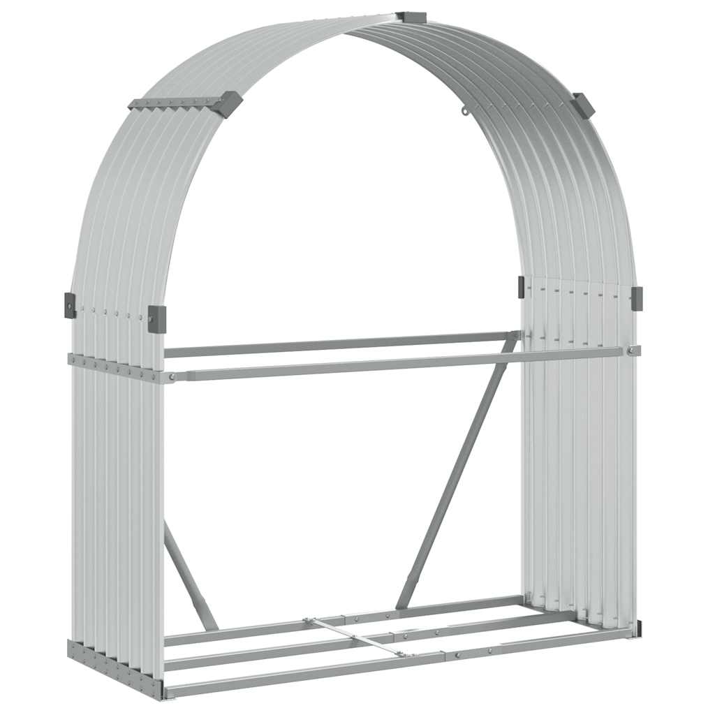 Portaceppi Argento 120x45x140 cm in Acciaio Zincato