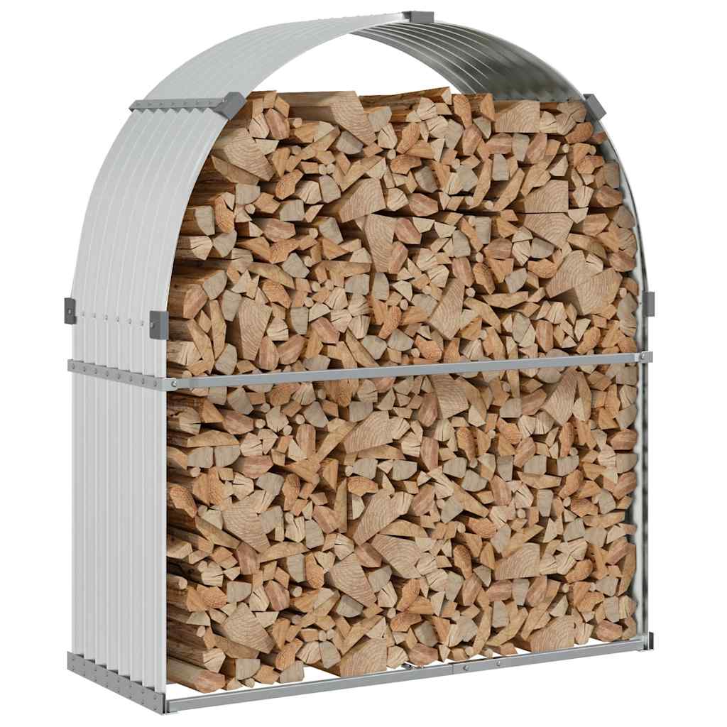 Portaceppi Argento 120x45x140 cm in Acciaio Zincato