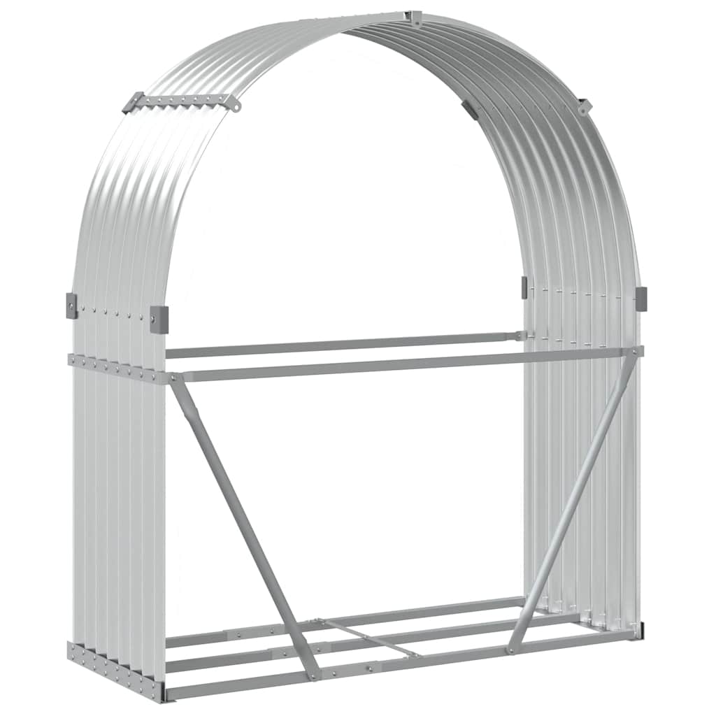 Portaceppi Argento 120x45x140 cm in Acciaio Zincato