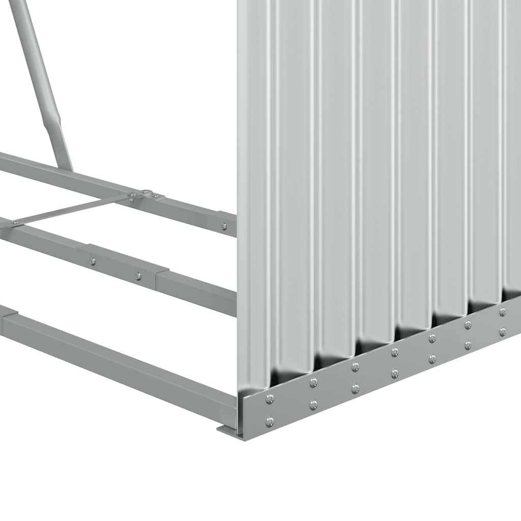 Portaceppi Argento 120x45x140 cm in Acciaio Zincato