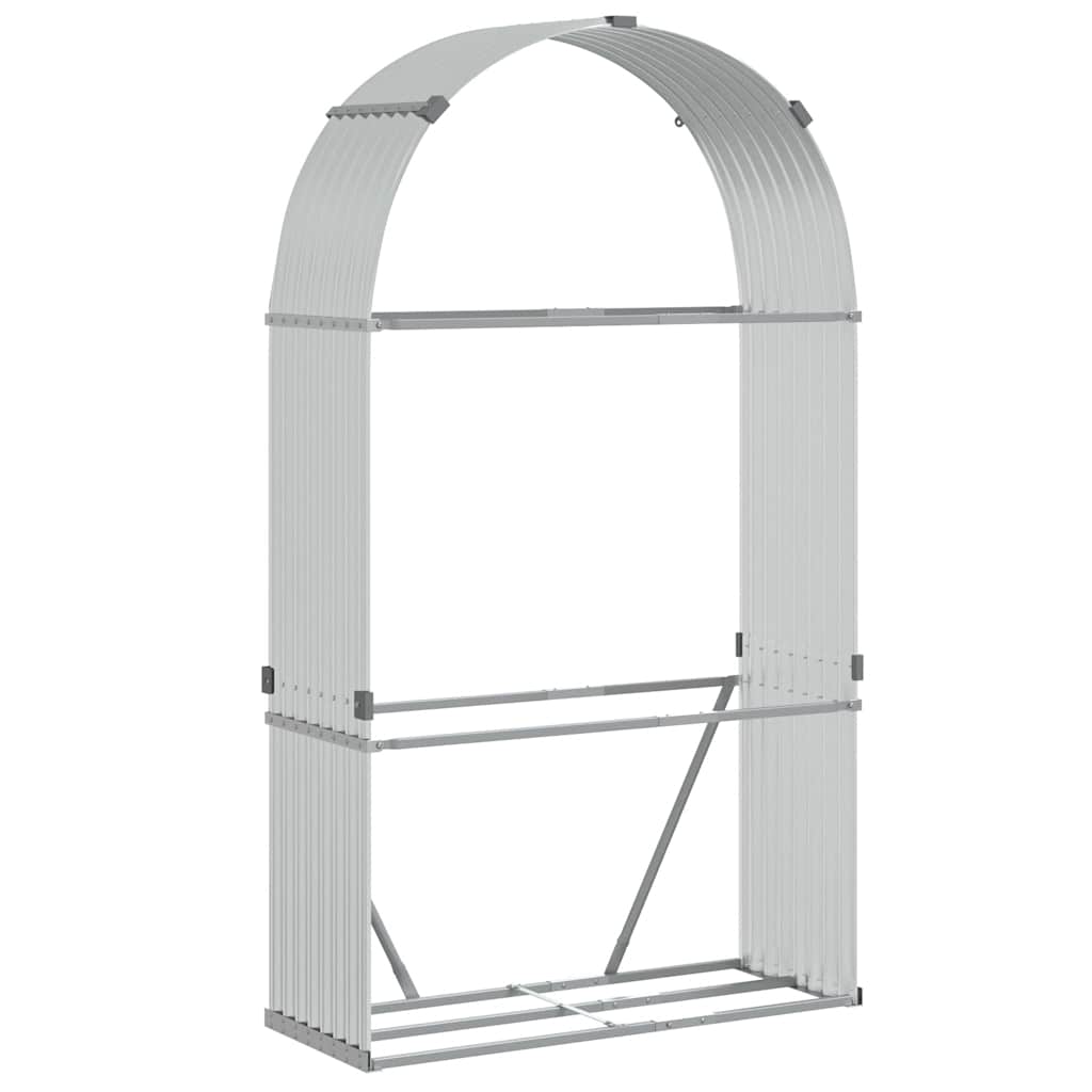 Portaceppi Argento 120x45x210 cm in Acciaio Zincato