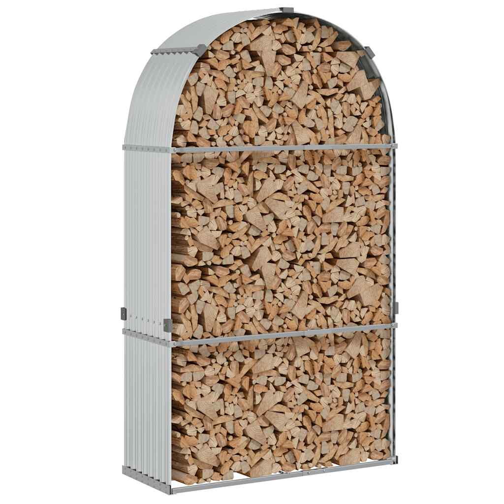 Portaceppi Argento 120x45x210 cm in Acciaio Zincato